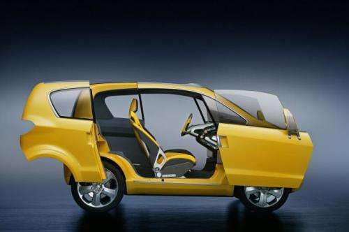 Fot. Opel: Opel Trixx – Samochód koncepcyjny o długości 3 m może przewozić 3 osoby dorosłe i dziecko. Ma nadmuchiwane tylne siedzenie i przesuwne drzwi boczne. Napędzany jest silnikiem wysokoprężnym 1,3 l/70 KM. Fot. Opel: Opel Trixx – Samochód koncepcyjny o długości 3 m może przewozić 3 osoby dorosłe i dziecko. Ma nadmuchiwane tylne siedzenie i przesuwne drzwi boczne. Napędzany jest silnikiem wysokoprężnym 1,3 l/70 KM.