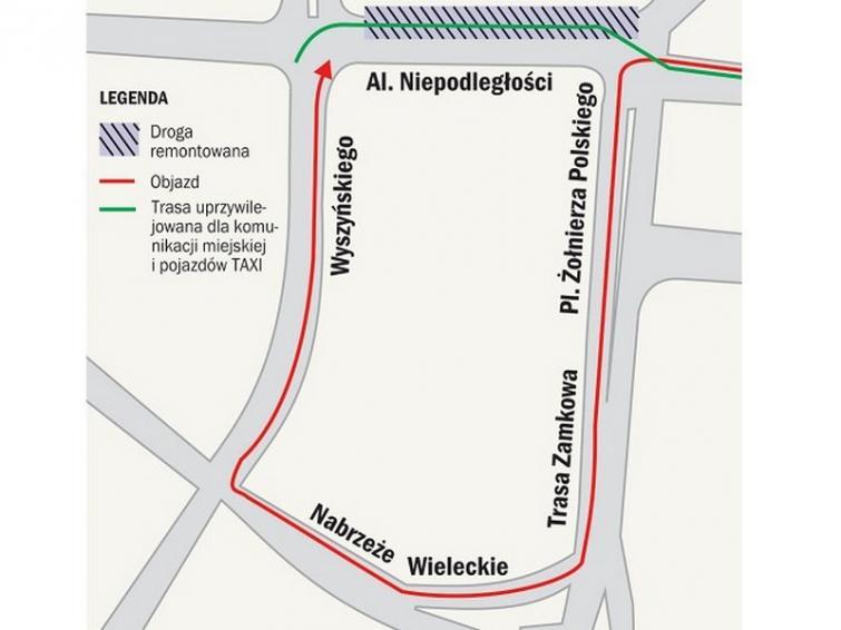 Centrum Szczecina: Aleję Niepodległości zamkną jednak w czwartek Centrum Szczecina: Aleję Niepodległości zamkną jednak w czwartek