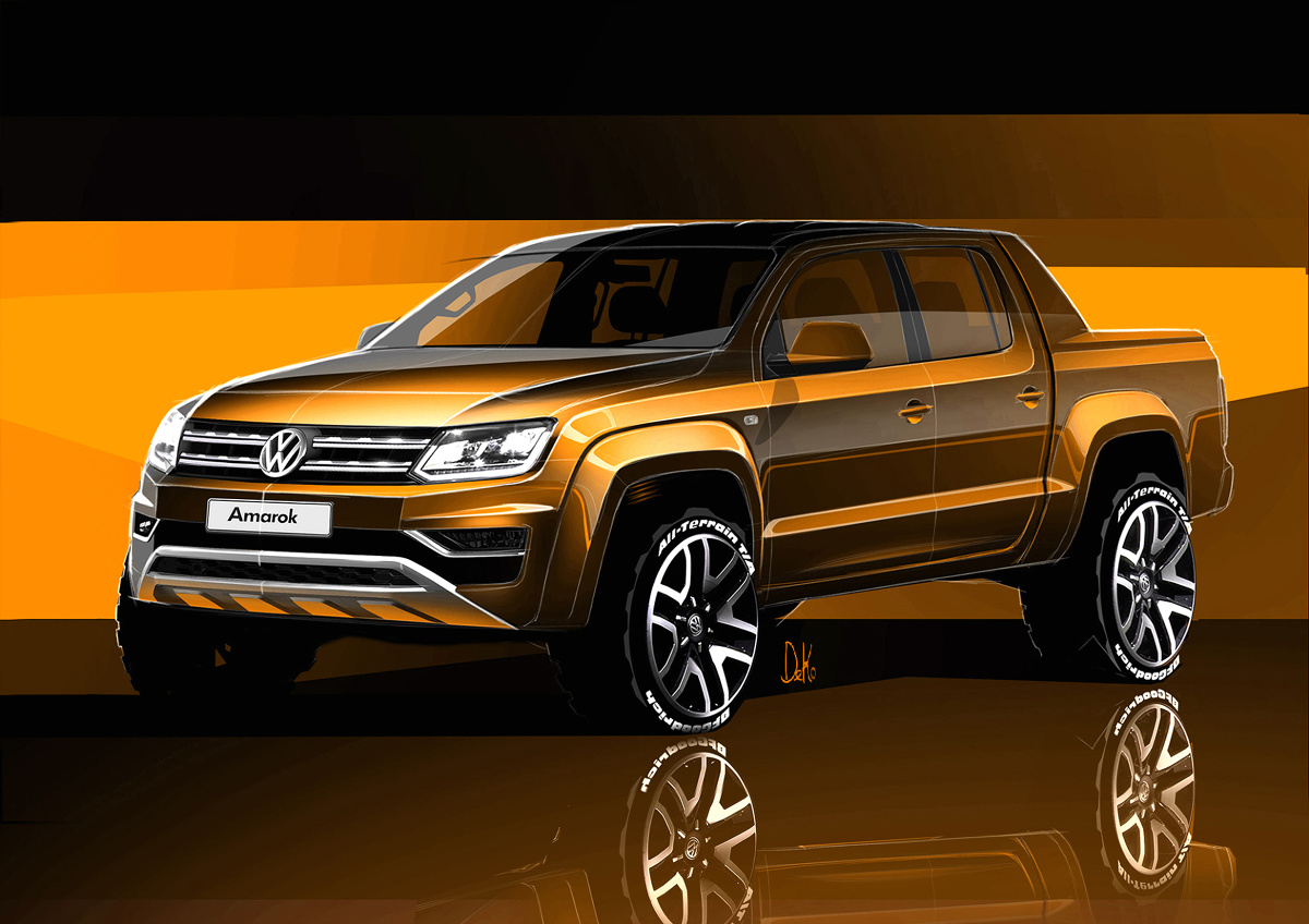 Volkswagen Amarok
Pierwsze szkice zaprezentowane przez dział stylistyczny Volkswagen Samochody Użytkowe pokazują, w którą stronę zmierzają projektanci. Volkswagen Amarok ma być autem klasy premium wśród pick-upów swojego segmentu.
Fot. Volkswagen Volkswagen Amarok
Pierwsze szkice zaprezentowane przez dział stylistyczny Volkswagen Samochody Użytkowe pokazują, w którą stronę zmierzają projektanci. Volkswagen Amarok ma być autem klasy premium wśród pick-upów swojego segmentu.
Fot. Volkswagen