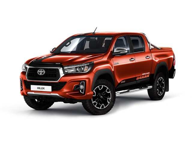 Toyota Hilux Dakar 2019
Hilux Dakar 2019 jest napędzany silnikiem 2.4 D-4D o mocy 150 KM z napędem 4x4 i automatyczną skrzynią biegów. Cena pick-upa w edycji limitowanej wynosi 192 900 zł brutto.
Fot. Toyota Toyota Hilux Dakar 2019
Hilux Dakar 2019 jest napędzany silnikiem 2.4 D-4D o mocy 150 KM z napędem 4x4 i automatyczną skrzynią biegów. Cena pick-upa w edycji limitowanej wynosi 192 900 zł brutto.
Fot. Toyota