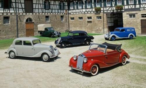 Fot. Mercedes-Benz: Już przed wojną stosowano prosty chwyt – na jednym podwoziu budowano wiele różnych nadwozi. Mercedes-Benz 170 V produkowany w latach 1936 - 1952 miał ich kilkanaście. Fot. Mercedes-Benz: Już przed wojną stosowano prosty chwyt – na jednym podwoziu budowano wiele różnych nadwozi. Mercedes-Benz 170 V produkowany w latach 1936 - 1952 miał ich kilkanaście.