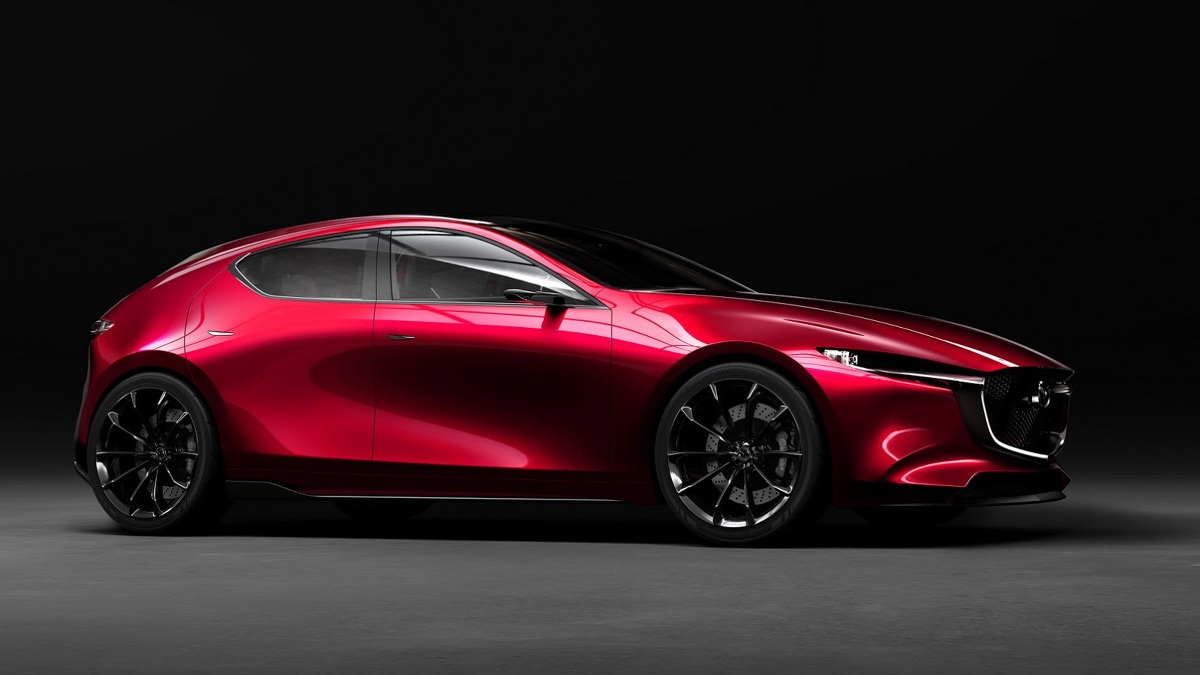 Mazda Kai Concept
Pod względem stylistycznym możemy zaobserwować rozwój filozofii KODO. Zrezygnowano z przetłoczeń na bokach karoserii. Uwagę zwraca także szeroki tylny słupek oraz okrągłe końcówki układu wydechowego.
Fot. Mazda Mazda Kai Concept
Pod względem stylistycznym możemy zaobserwować rozwój filozofii KODO. Zrezygnowano z przetłoczeń na bokach karoserii. Uwagę zwraca także szeroki tylny słupek oraz okrągłe końcówki układu wydechowego.
Fot. Mazda
