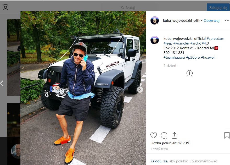 Źródło: Instagram Kuba Wojewódzki
https://www.instagram.com/p/B1bPgqTIc0B/ Źródło: Instagram Kuba Wojewódzki
https://www.instagram.com/p/B1bPgqTIc0B/