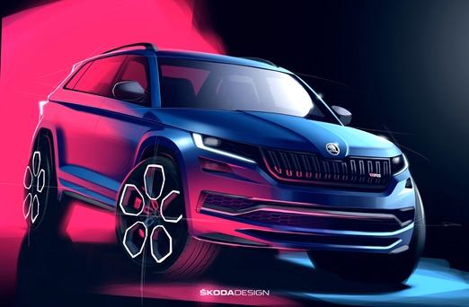 Skoda Kodiaq RS
Pierwszy SUV w odmianie RS, charakterystycznej dla sportowych samochodów Skody, zadebiutuje w październiku, podczas salonu samochodowego.
Fot. Skoda Skoda Kodiaq RS
Pierwszy SUV w odmianie RS, charakterystycznej dla sportowych samochodów Skody, zadebiutuje w październiku, podczas salonu samochodowego.
Fot. Skoda