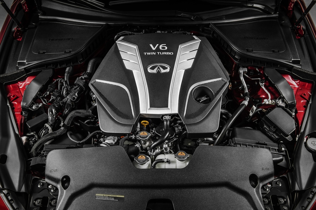 Trzylitrowa jednostka napędowa V6 twin-turbo jest zupełnie nową konstrukcją z nowej rodziny napędów VR. Dostępna będzie w dwóch wariantach mocy / Fot. Infiniti Trzylitrowa jednostka napędowa V6 twin-turbo jest zupełnie nową konstrukcją z nowej rodziny napędów VR. Dostępna będzie w dwóch wariantach mocy / Fot. Infiniti