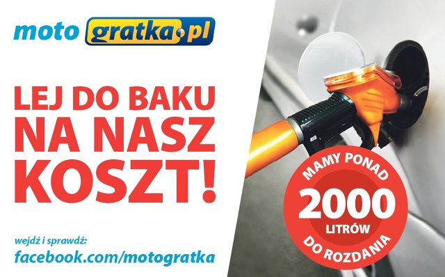 Serwis moto.gratka.pl rozdaje darmowe paliwo