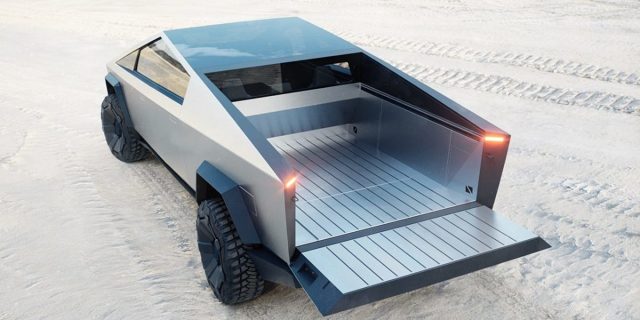 Tesla Cybertruck
O 5 rano czasu polskiego w piątek, 22 listopada 2019 roku Tesla pokazała elektrycznego pickupa. Jak poinformował w poniedziałek rano 25 listopada na Twitterze Musk, zamówienia przekroczyły właśnie 200 tysięcy sztuk. Tylko 17% klientów zdecydowało na najtańszą wersję auta z jednym silnikiem.
Fot. Tesla Tesla Cybertruck
O 5 rano czasu polskiego w piątek, 22 listopada 2019 roku Tesla pokazała elektrycznego pickupa. Jak poinformował w poniedziałek rano 25 listopada na Twitterze Musk, zamówienia przekroczyły właśnie 200 tysięcy sztuk. Tylko 17% klientów zdecydowało na najtańszą wersję auta z jednym silnikiem.
Fot. Tesla