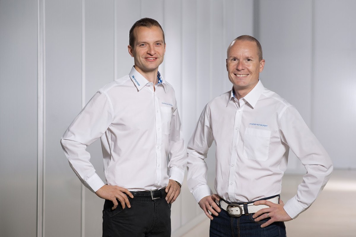 Juho Hänninen i Tomi Tuominem, Fot: Hyundai Juho Hänninen i Tomi Tuominem, Fot: Hyundai
